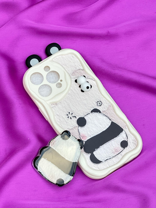 Cute Panda IPhone Cover For Girls with Panda Holder