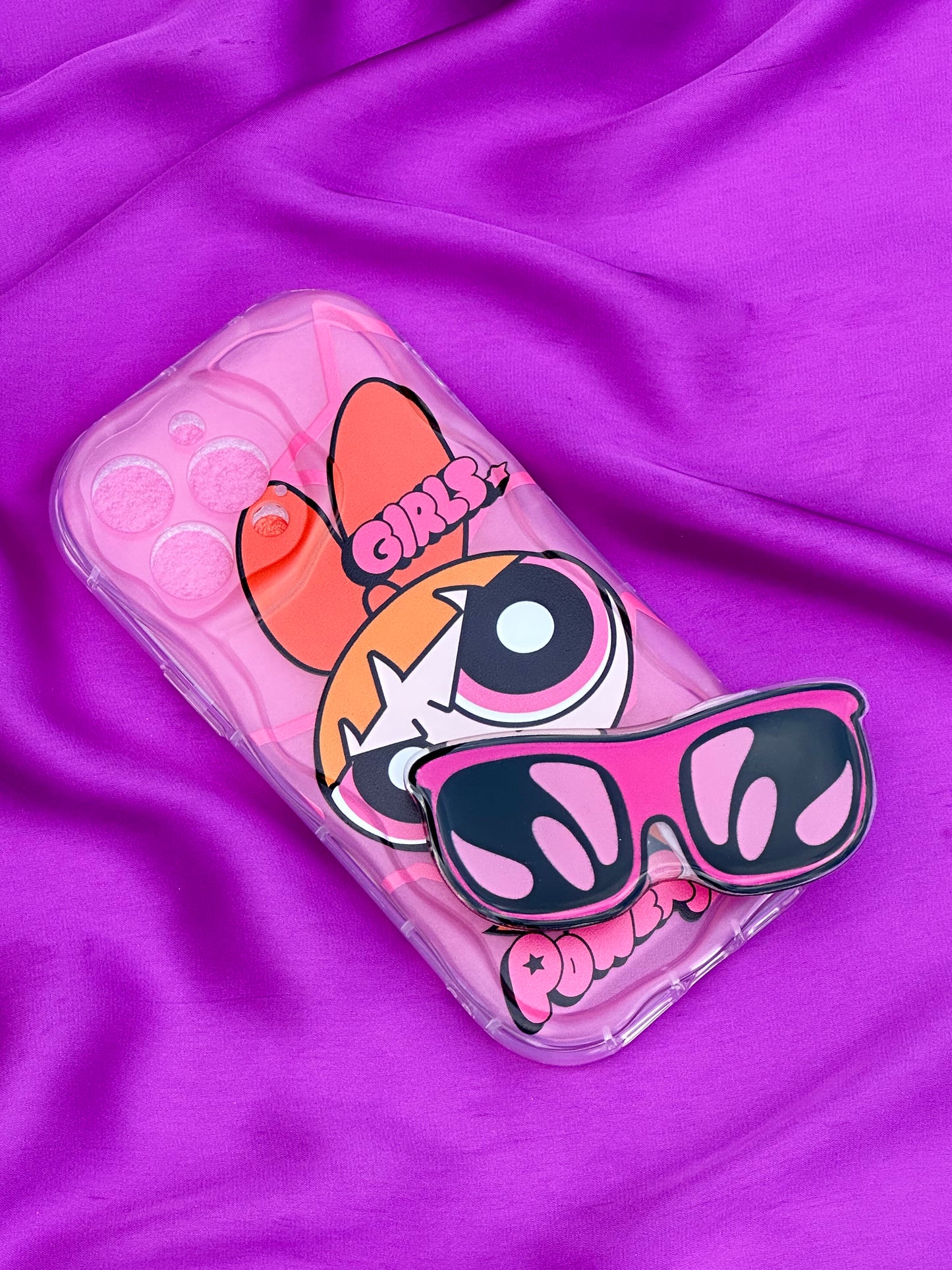 PowerPuff Girls iPhone Cover with Glasses Pink Color