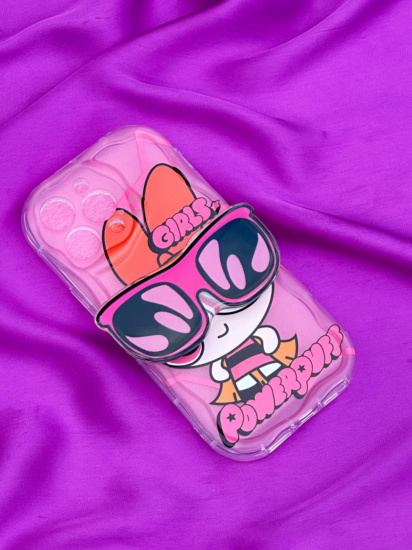 PowerPuff Girls iPhone Cover with Glasses Pink Color